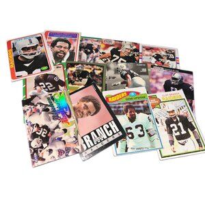 Lot of Vintage Raiders Football Sports Trading Cards